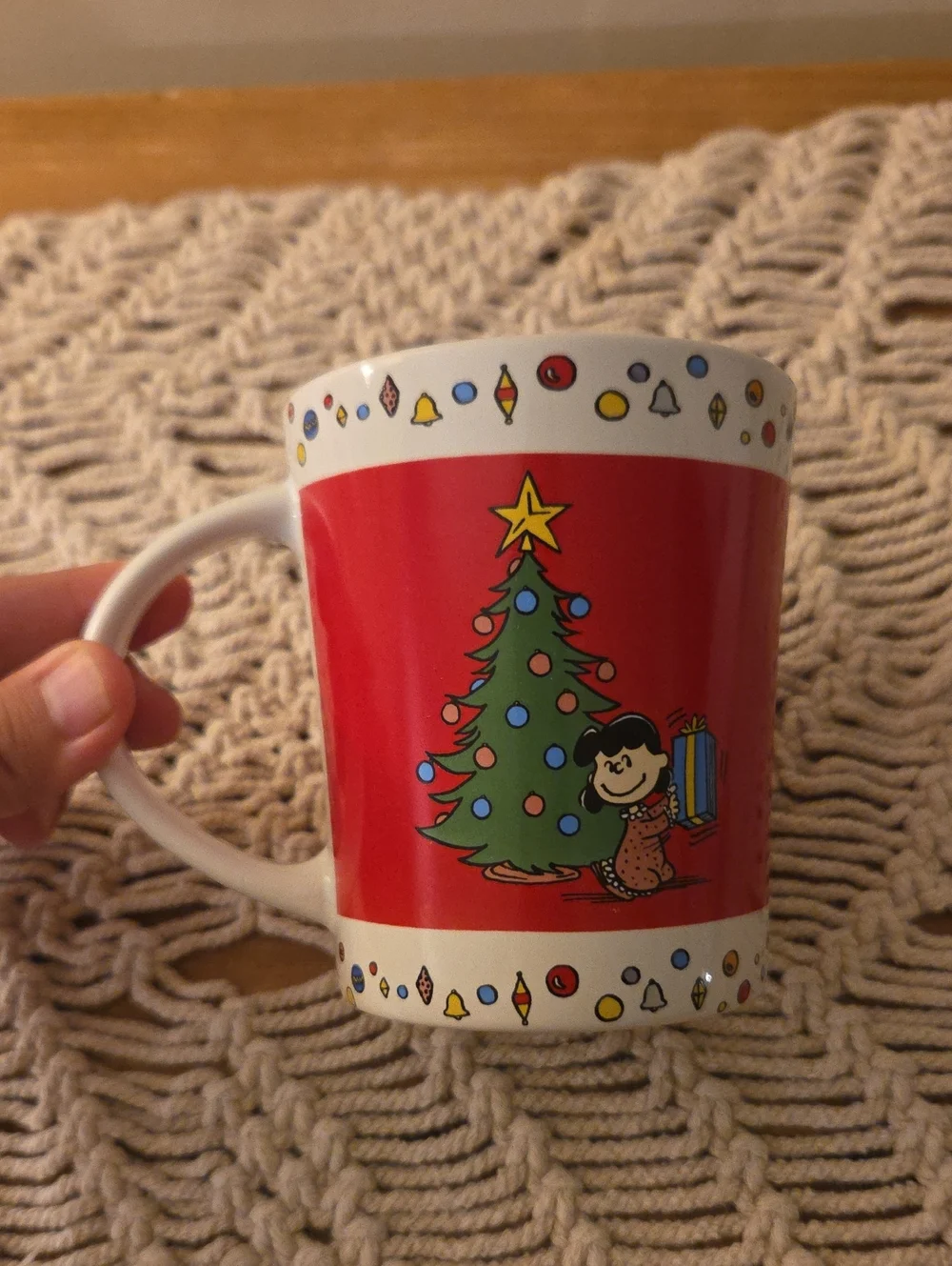 Peanuts Snoopy And Lucy Christmas Tree Mug